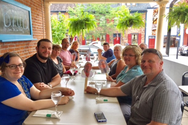 Group sitting at table